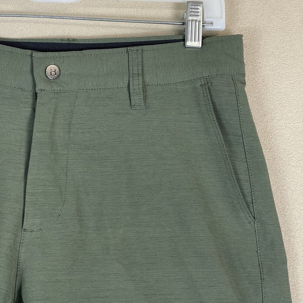 BYLT Basics Short Mens S Green Kinetic Tapered Stretch Wrinkle Resistant 8"‎ - Picture 3 of 13